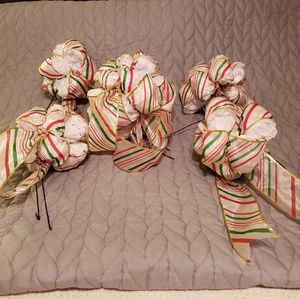 Christmas bannister & tree topper bows (wired)